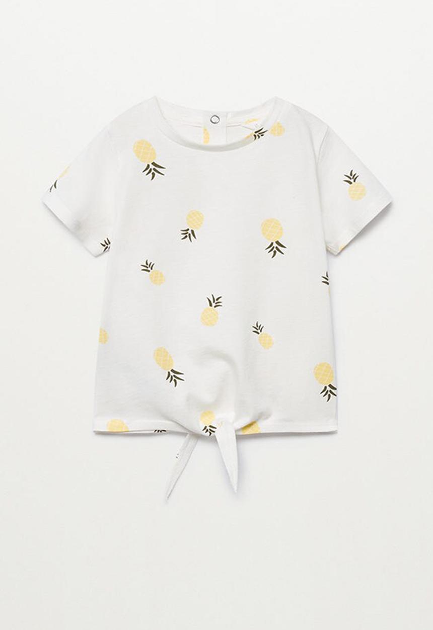 MANGO - Knot printed T-shirt hawai - white