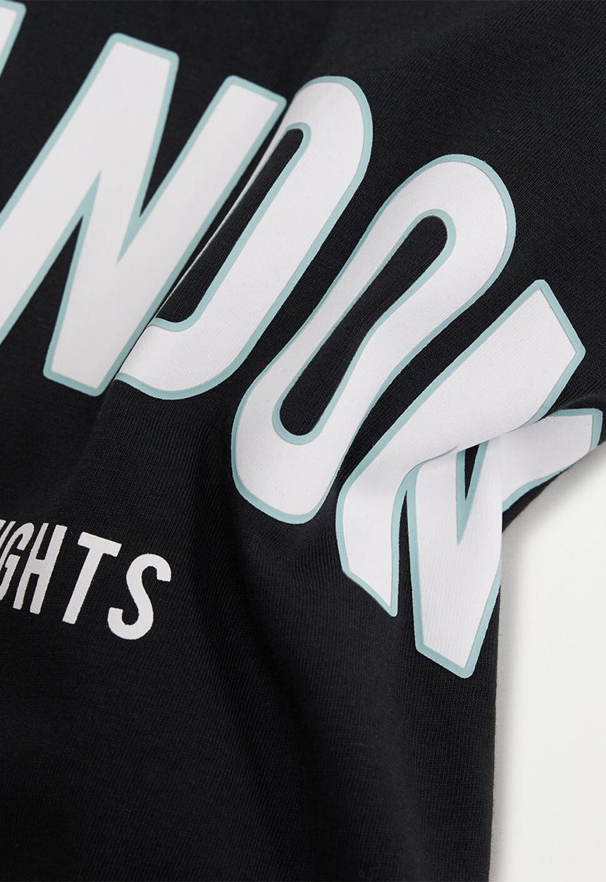 MANGO - Random short sleeve tee - black