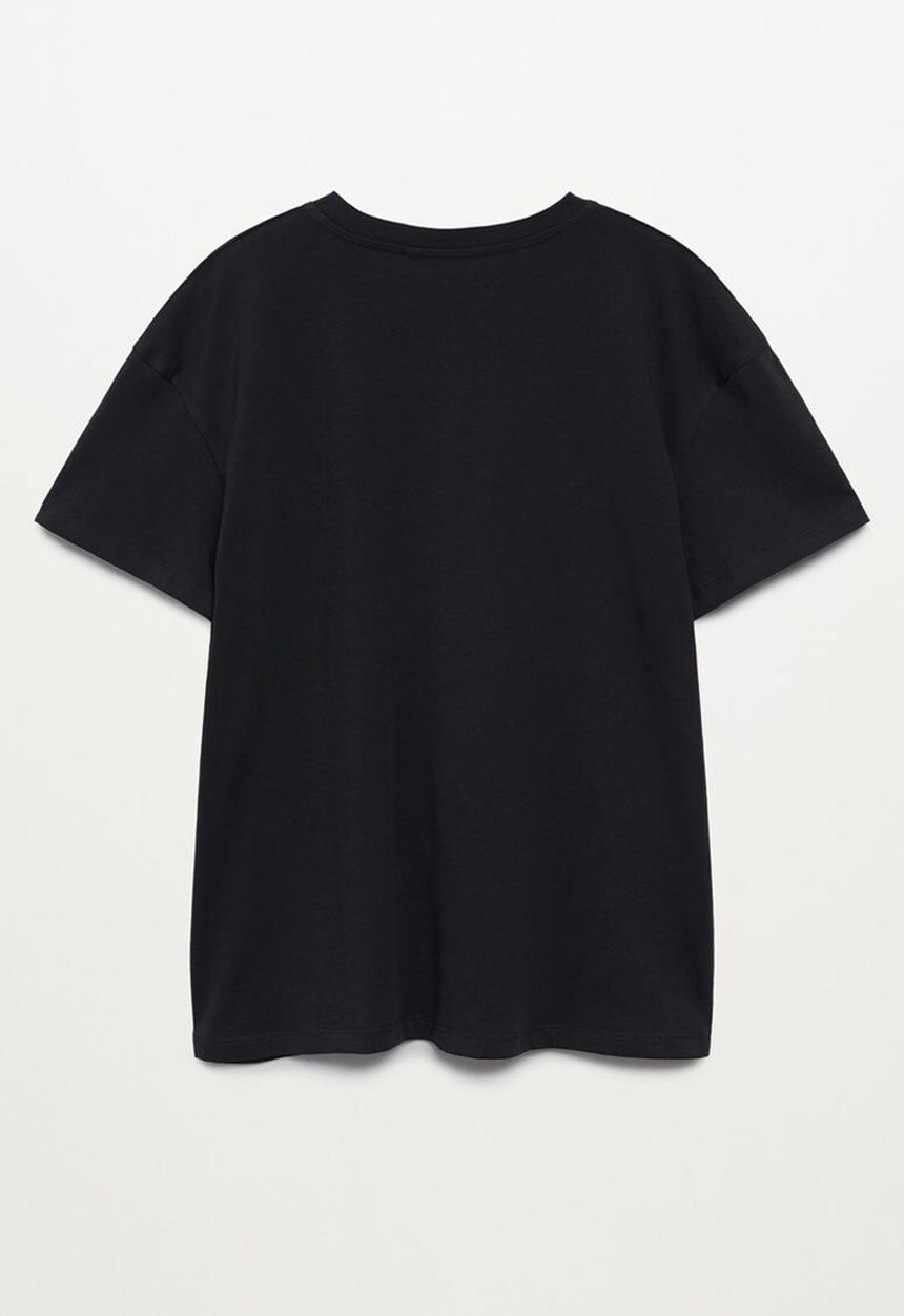 MANGO - Random short sleeve tee - black