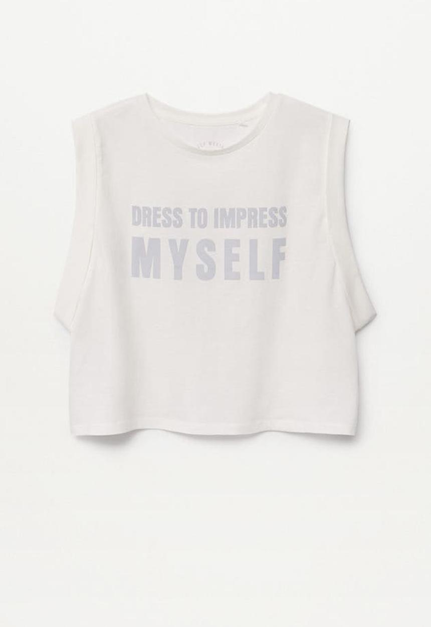MANGO - Self short sleeve tee - white