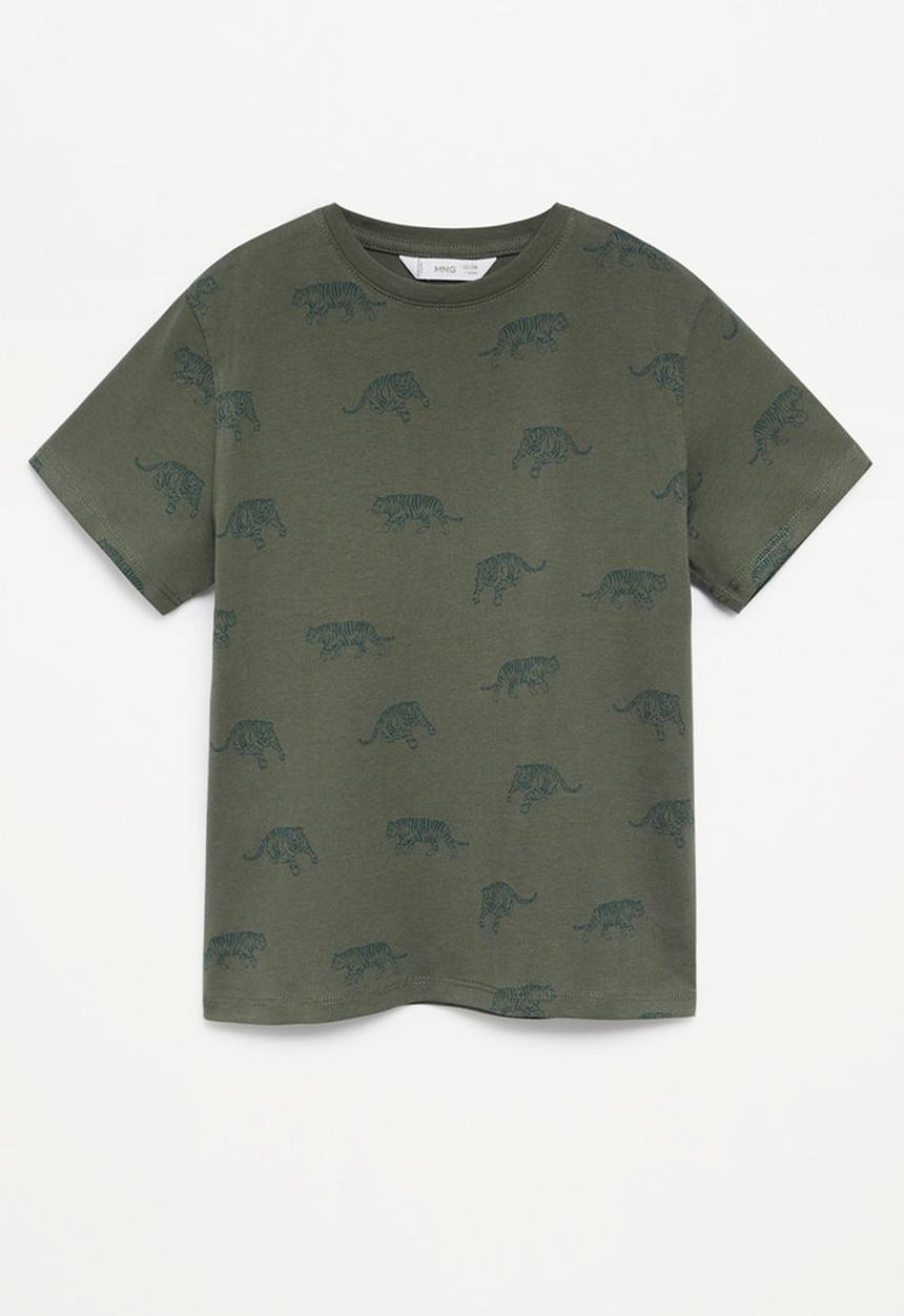 MANGO - T-shirt stamp8 - green