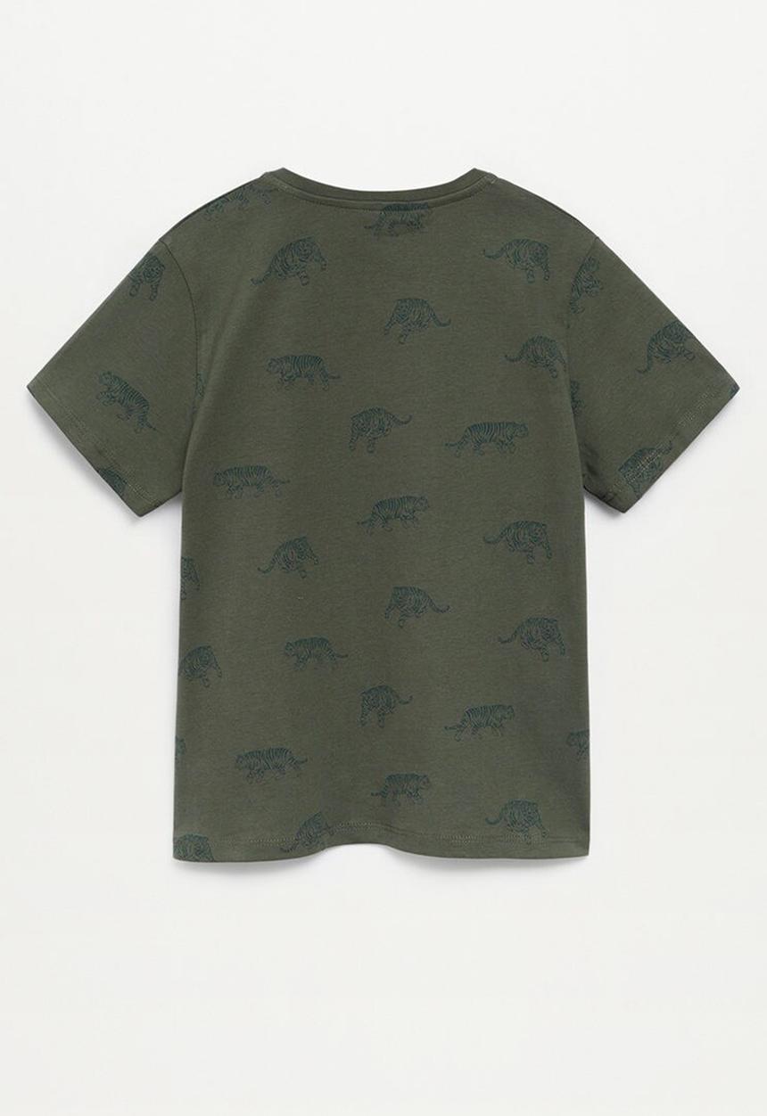 MANGO - T-shirt stamp8 - green