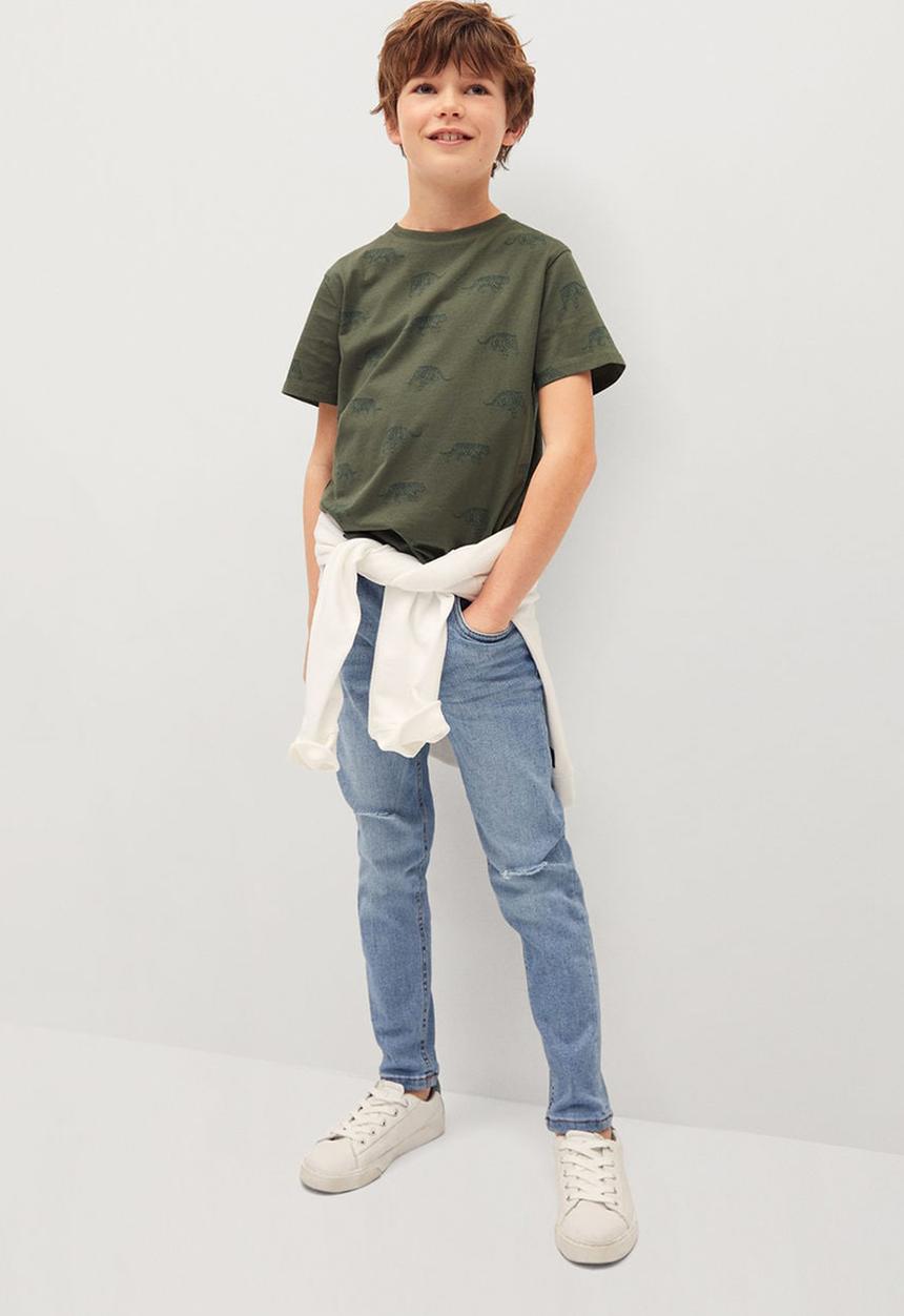 MANGO - T-shirt stamp8 - green