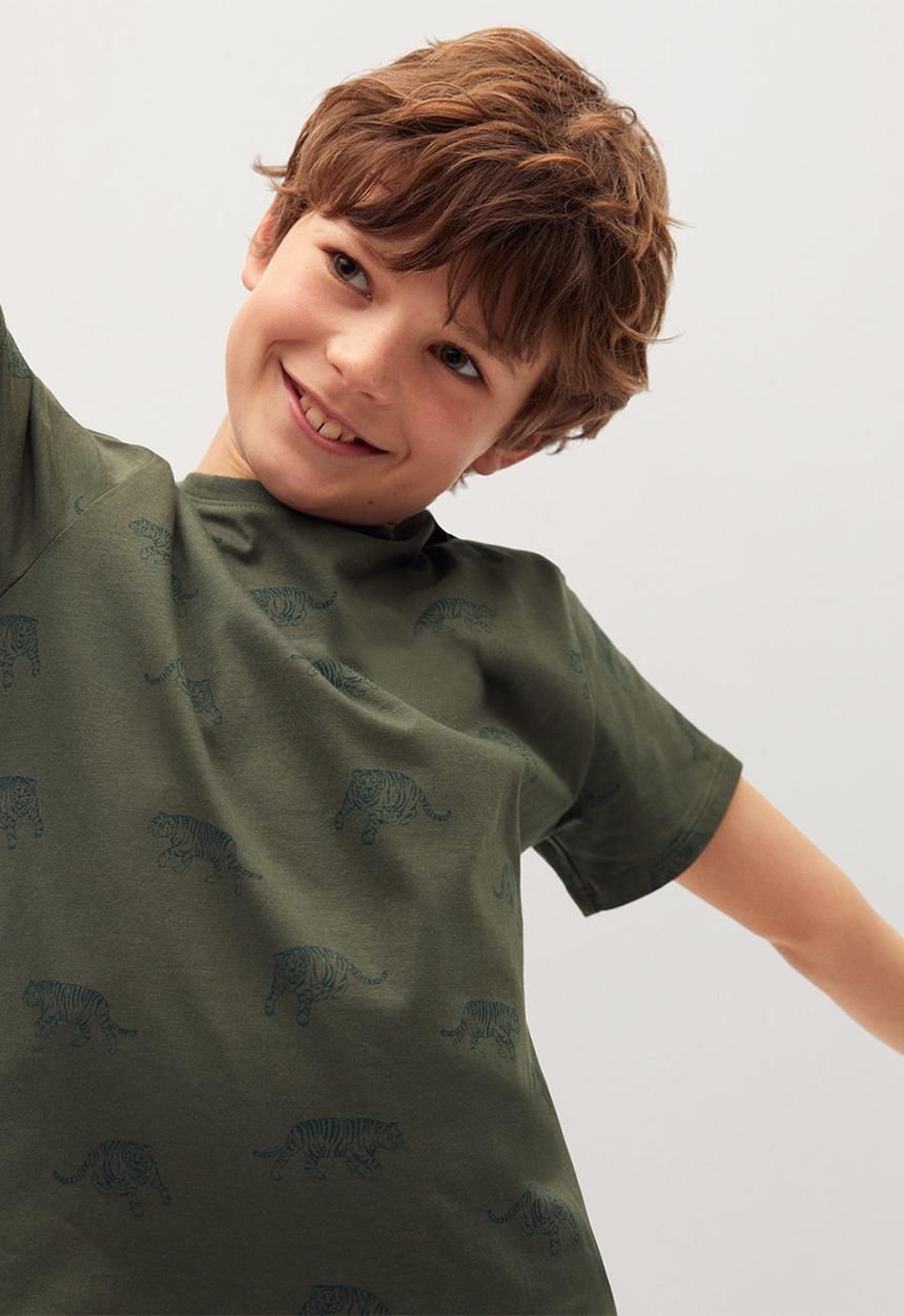 MANGO - T-shirt stamp8 - green