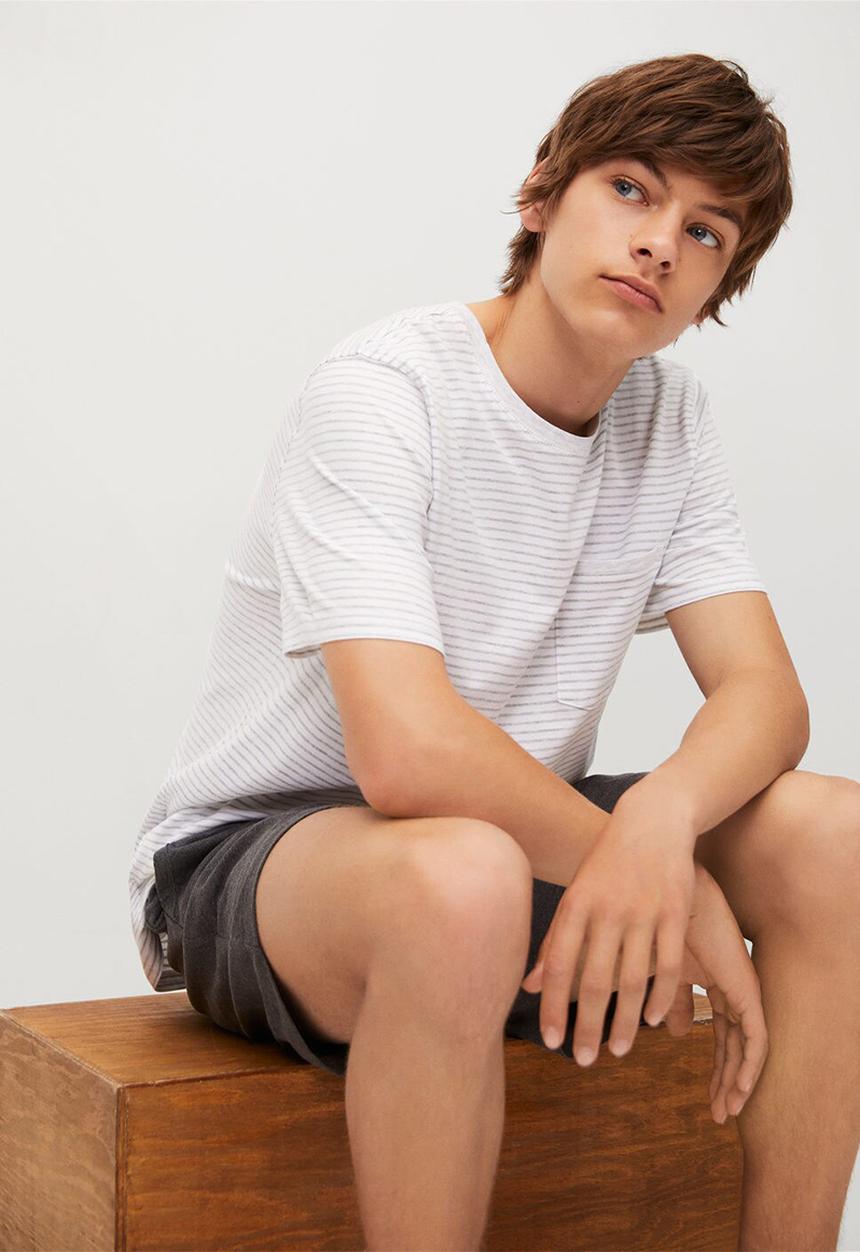 MANGO - Pijama pack james - grey & white 