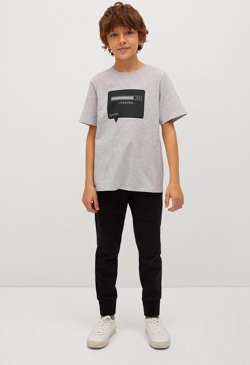 MANGO - T-shirt social - grey
