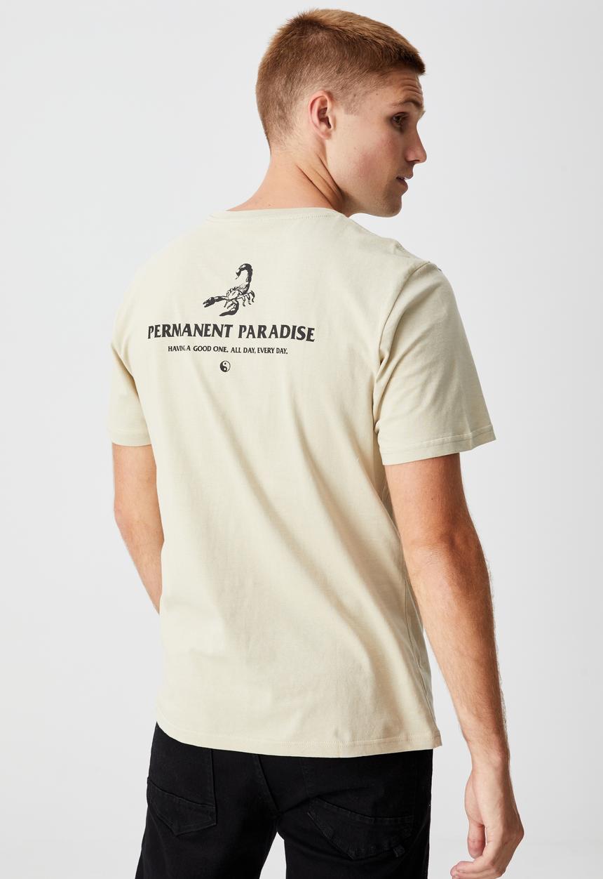 Cotton On - Tbar moto t-shirt - pale sand