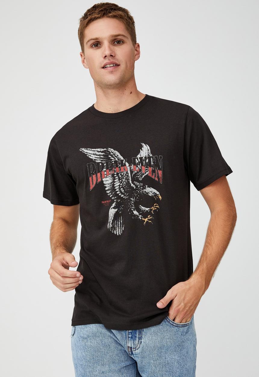 Cotton On - Tbar moto t-shirt - washed black
