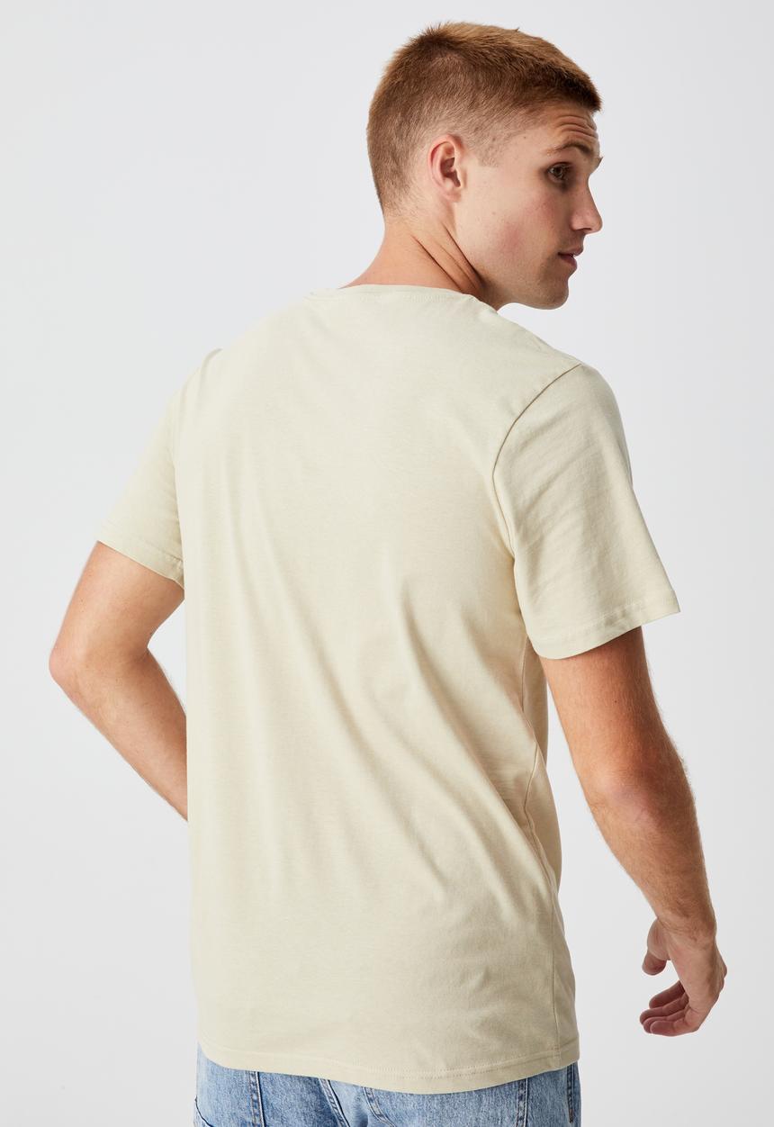 Cotton On - Tbar text t-shirt - pale sand