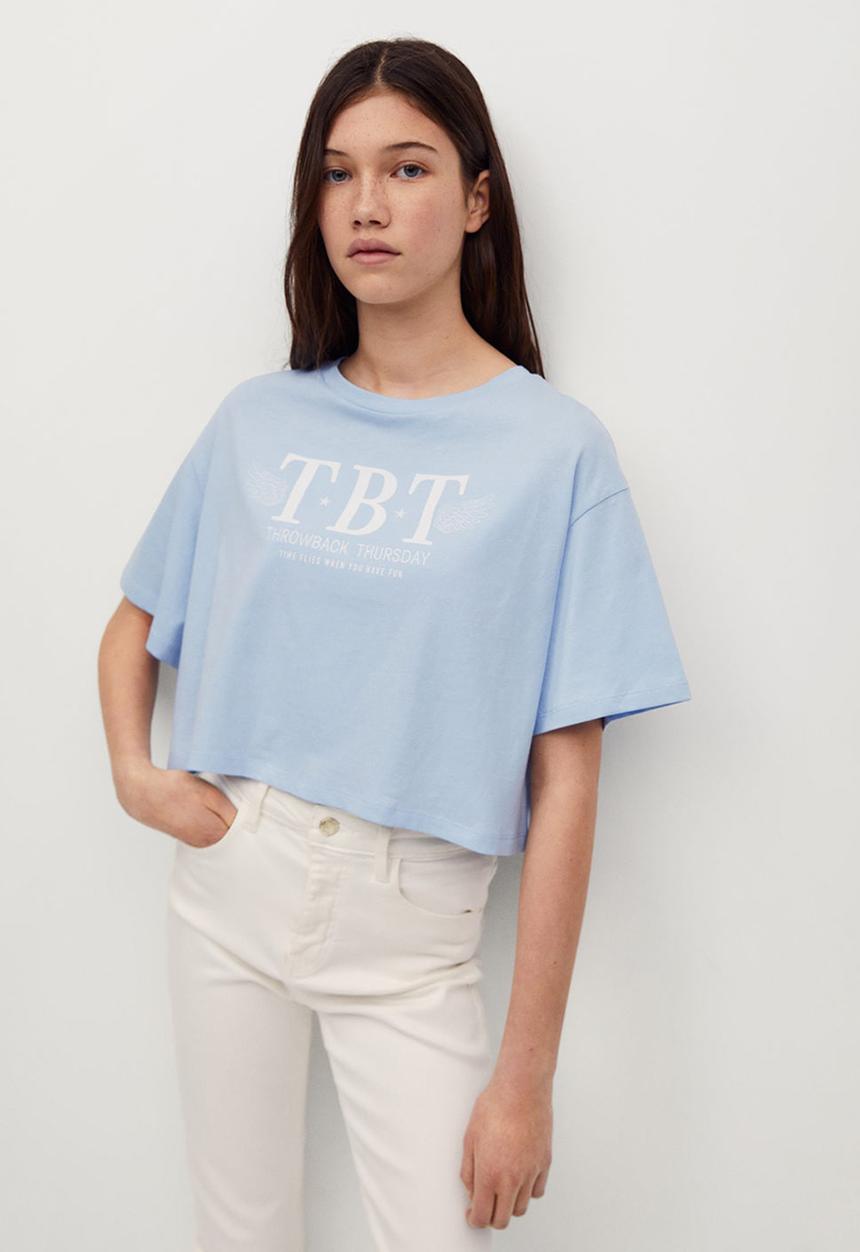 MANGO - Camiseta hero - blue