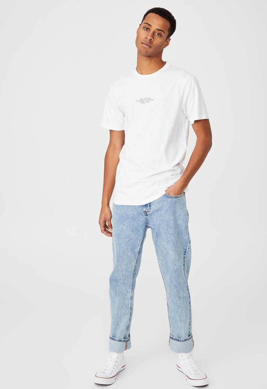 Cotton On - Tbar text t-shirt - white
