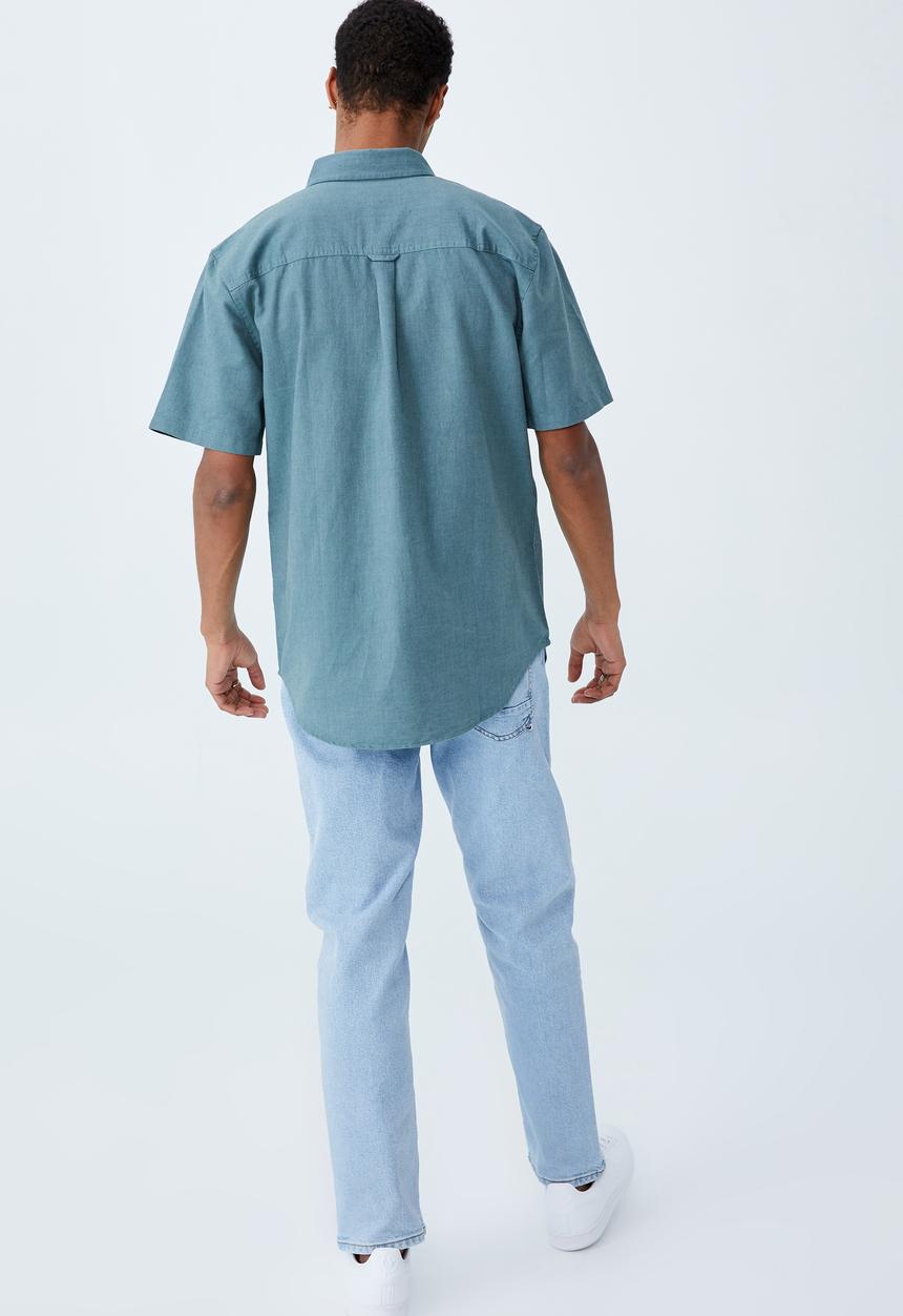 Cotton On - Vintage prep short sleeve shirt - trooper blue