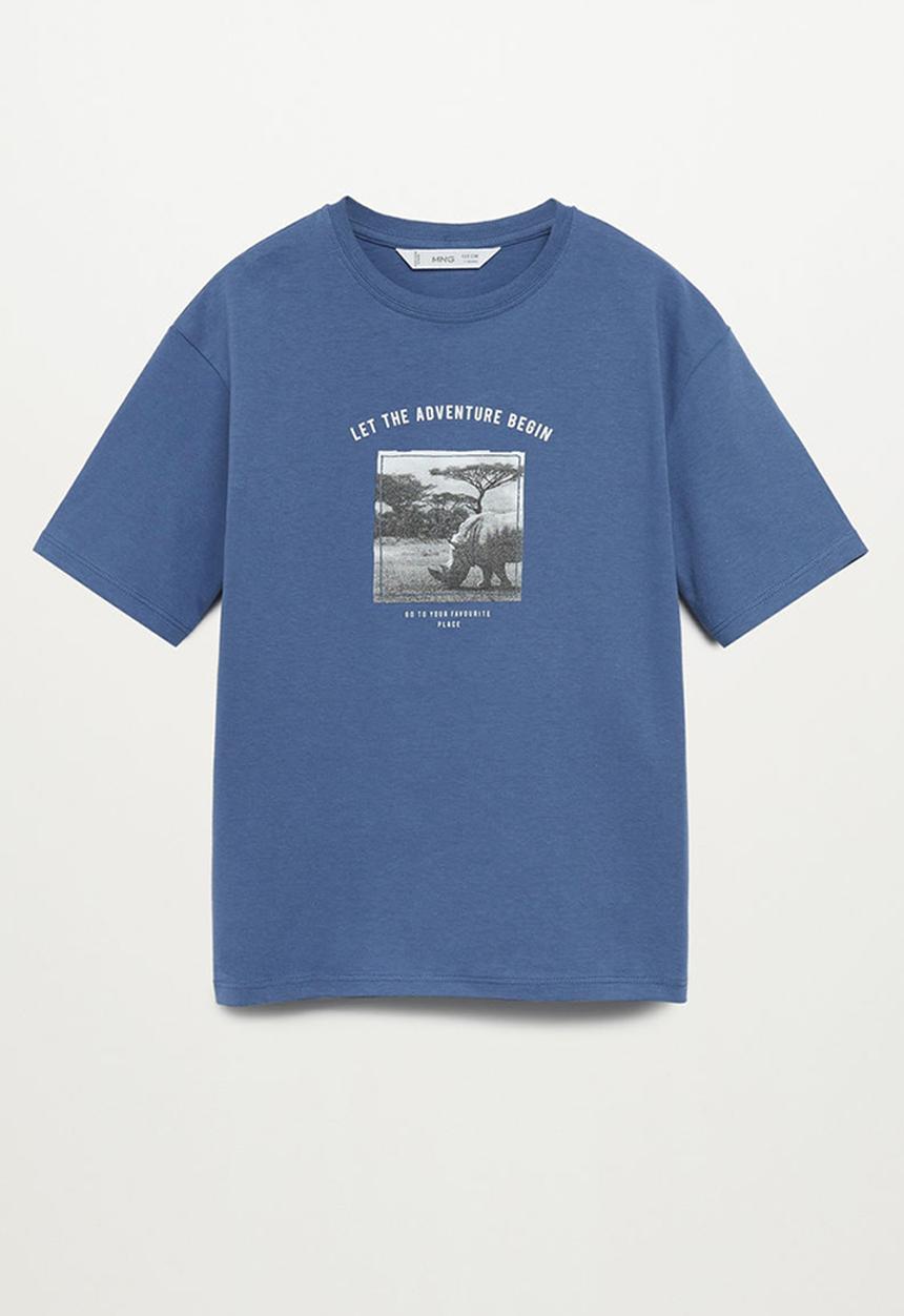 MANGO - T-shirt place - blue