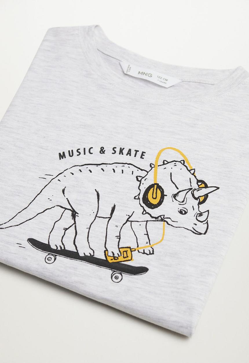 MANGO - T-shirt leon - light grey