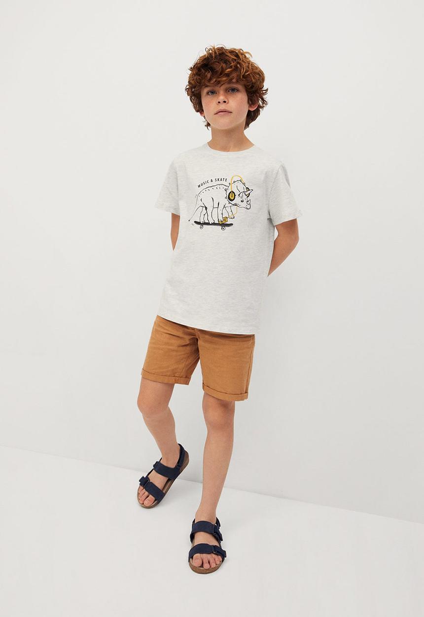 MANGO - T-shirt leon - light grey