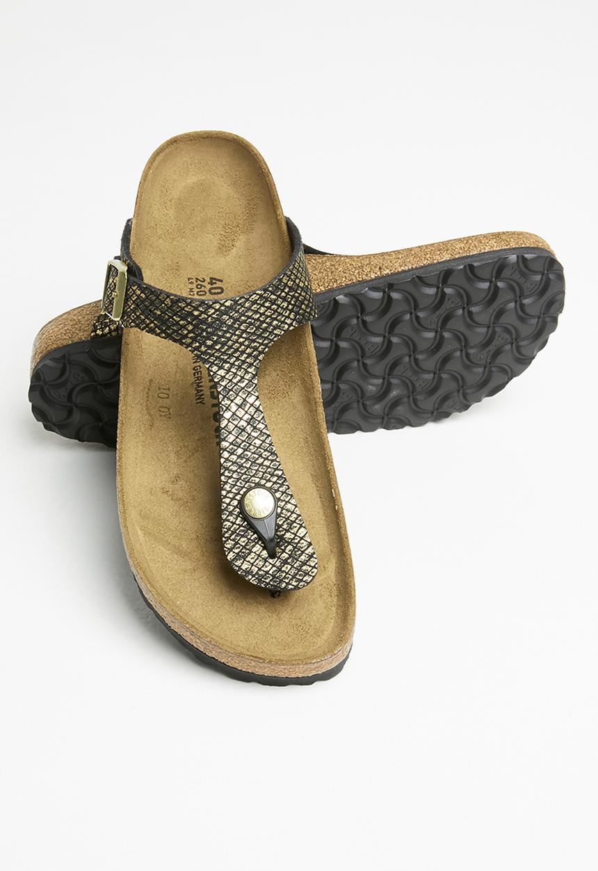 Birkenstock - Gizeh narrow - black & gold