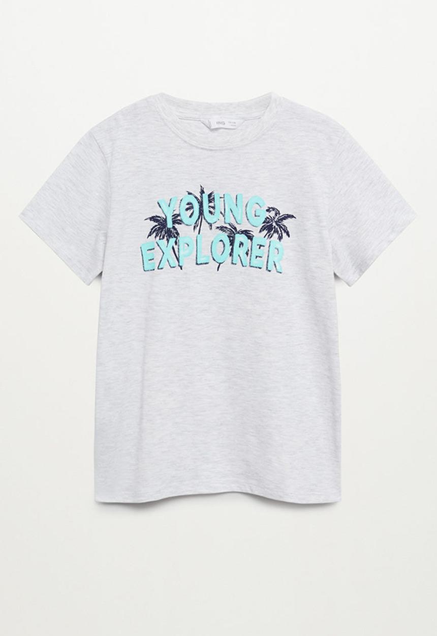 MANGO - T-shirt young - light grey