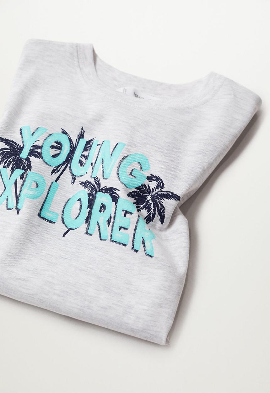 MANGO - T-shirt young - light grey