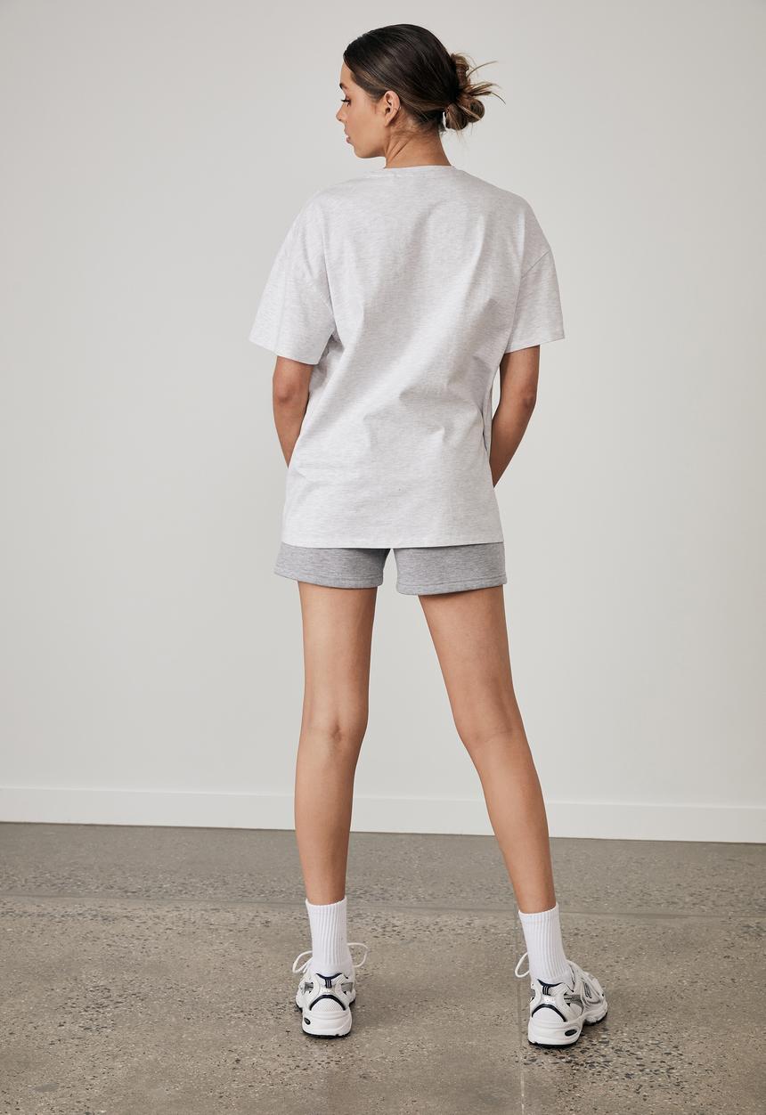 Factorie - Super relaxed graphic tee - silver marle