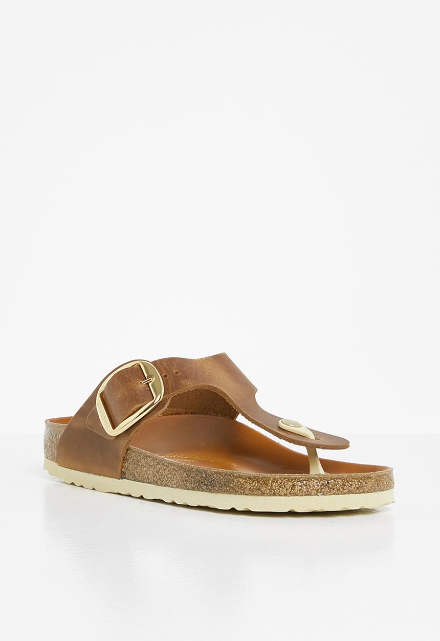 Birkenstock - Gizeh big buckle smooth leather narrow - cognac