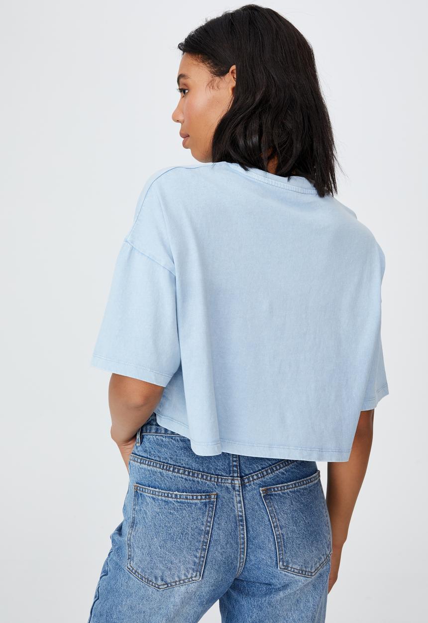 Cotton On - Chopped boyfriend tee - authentic blue