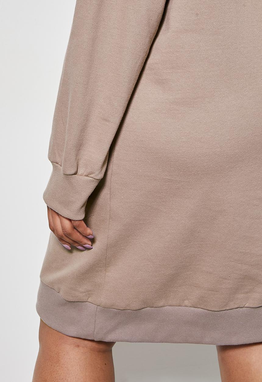 Superbalist - Oversized mini sweat dress - mocha