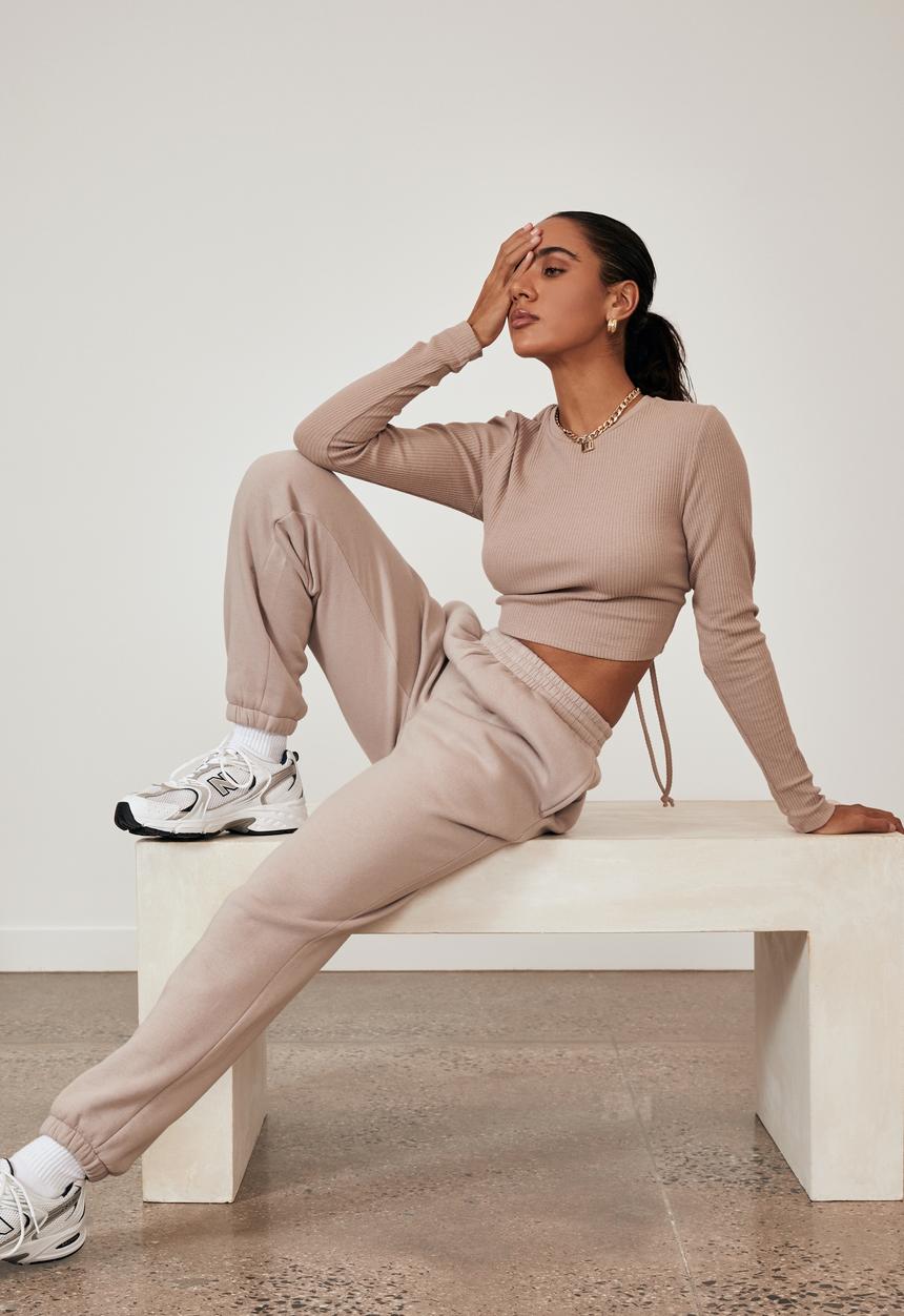 Factorie - Long sleeve open back top - etherea