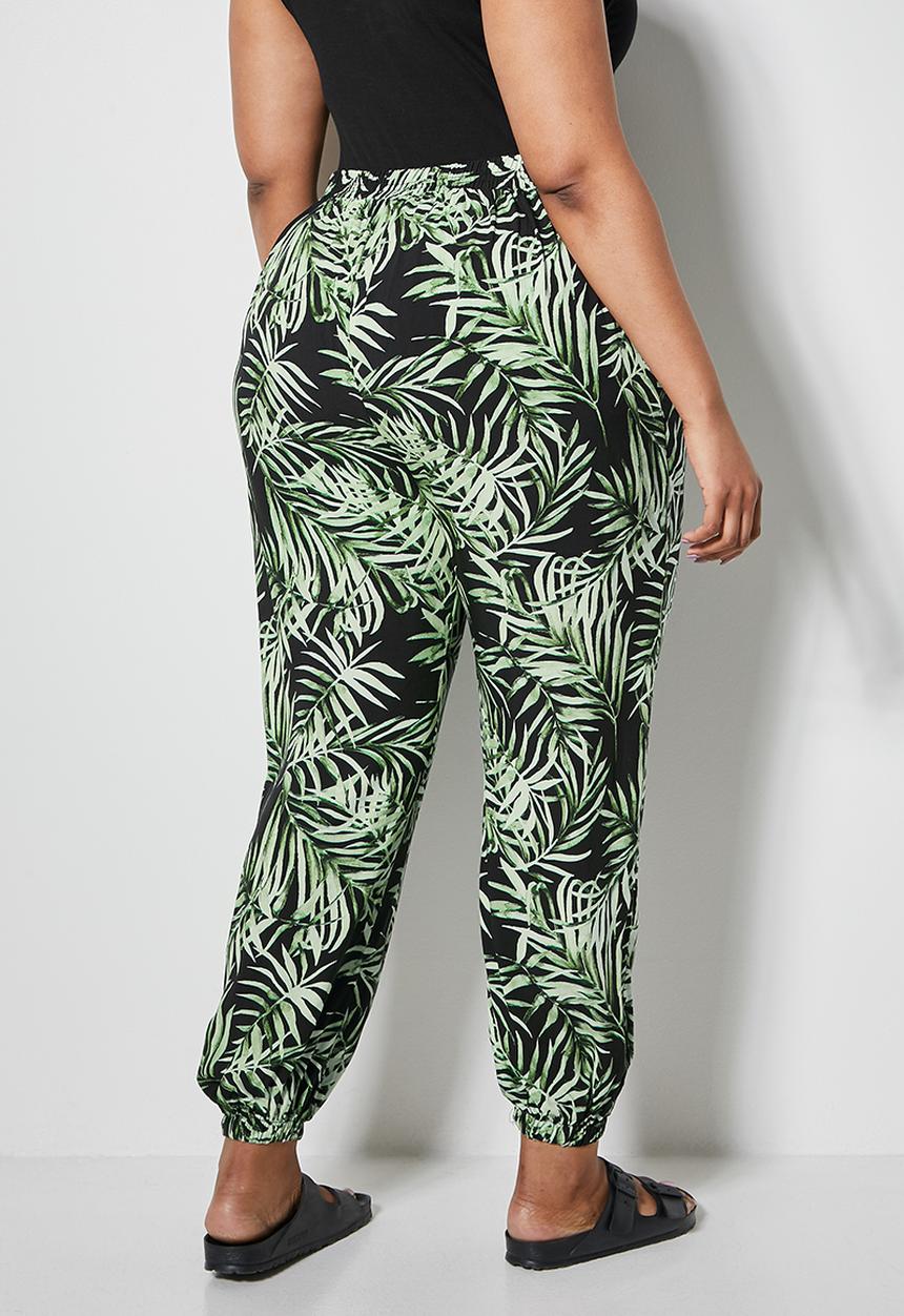 Superbalist - Easy pull on pant - black & green