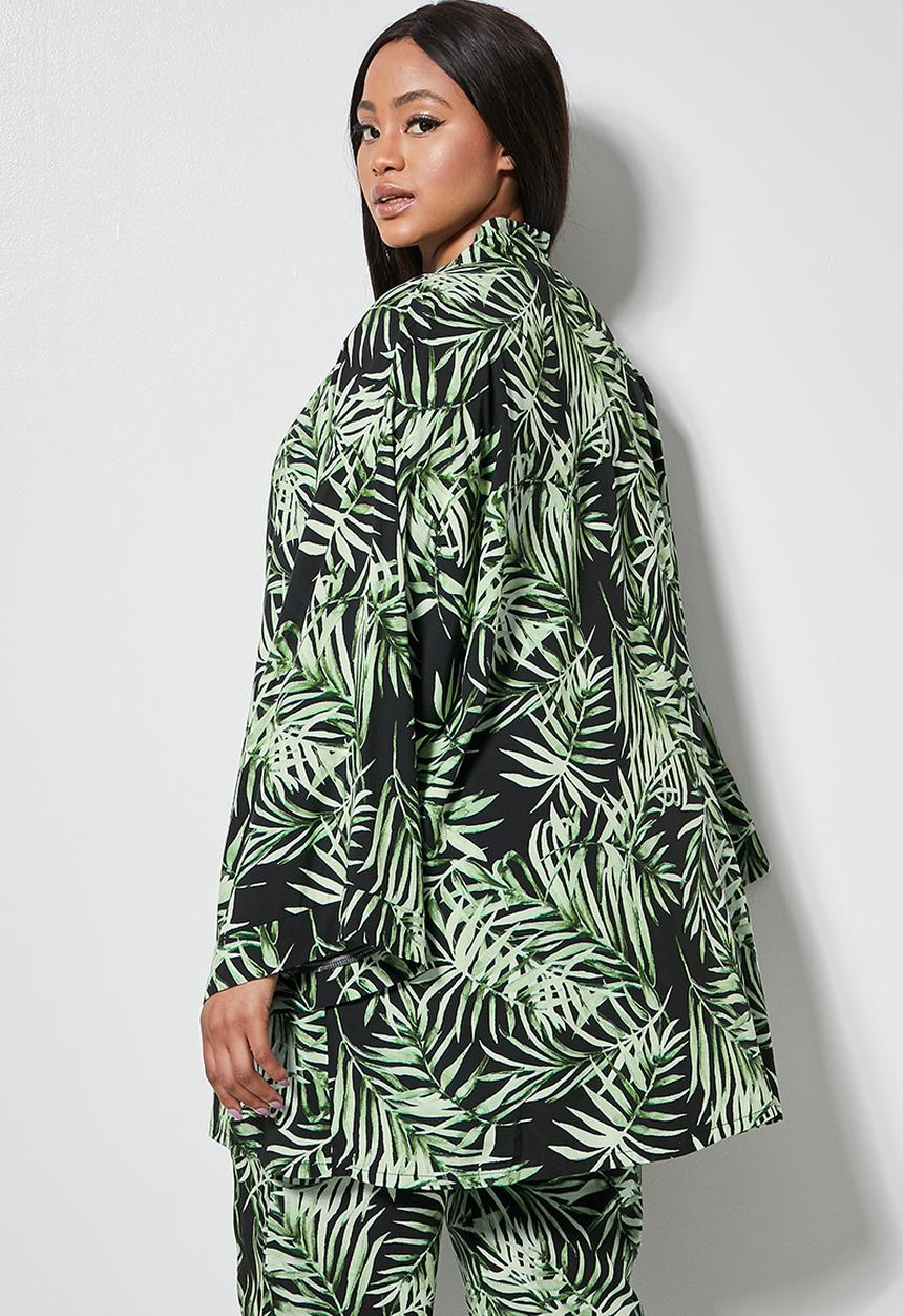 Superbalist - Midi shacket - black & green 