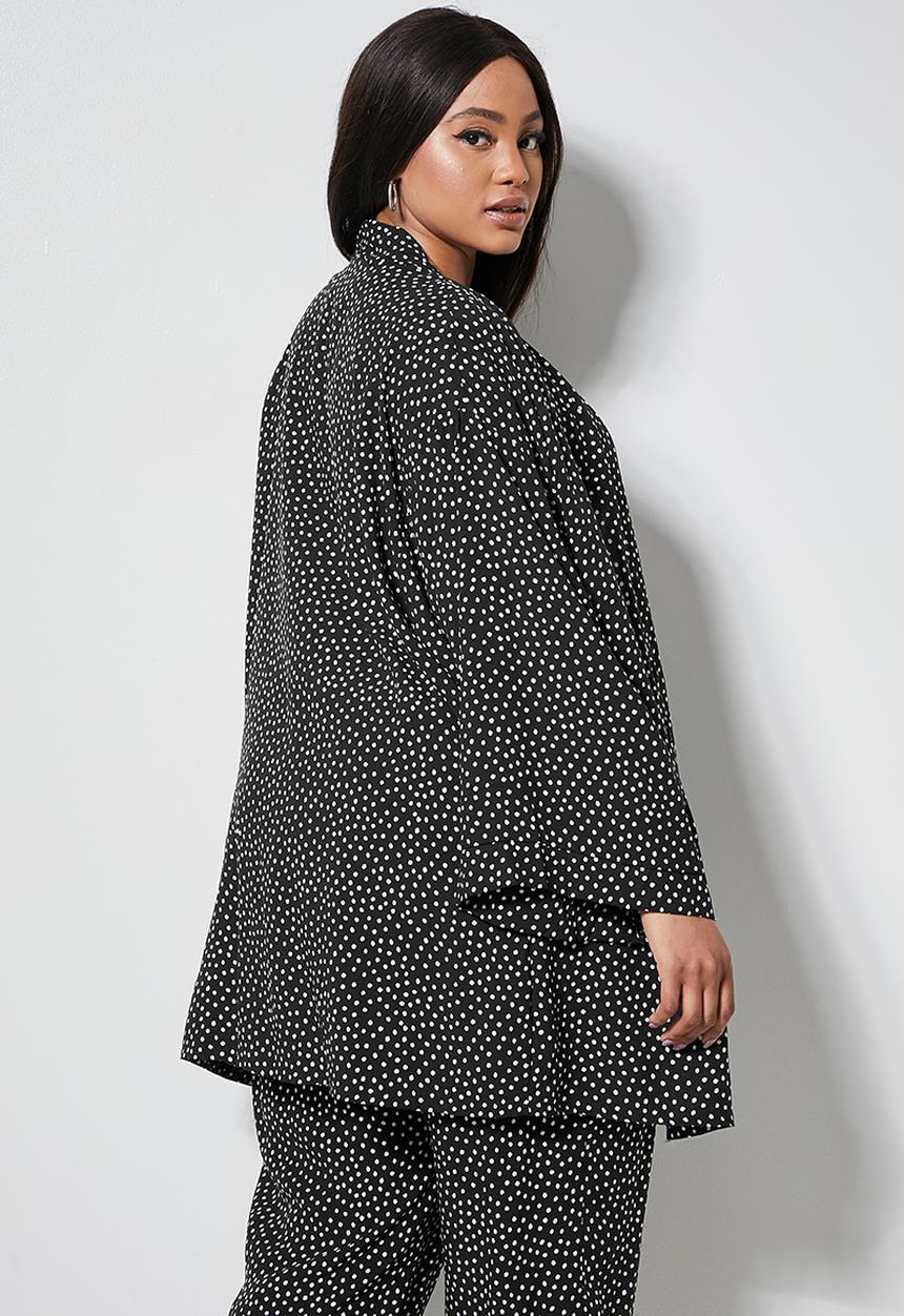 Superbalist - Midi shacket - black & white 