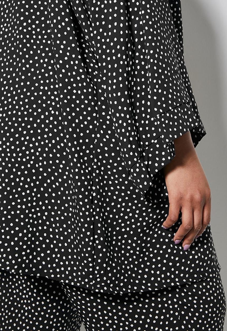 Superbalist - Midi shacket - black & white 