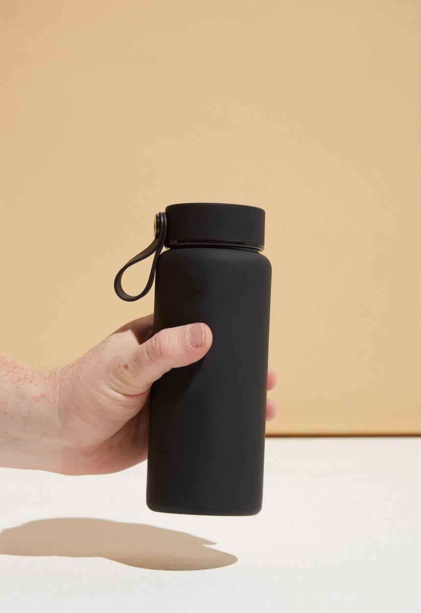 Typo - On the move metal drink bottle 350ml - black