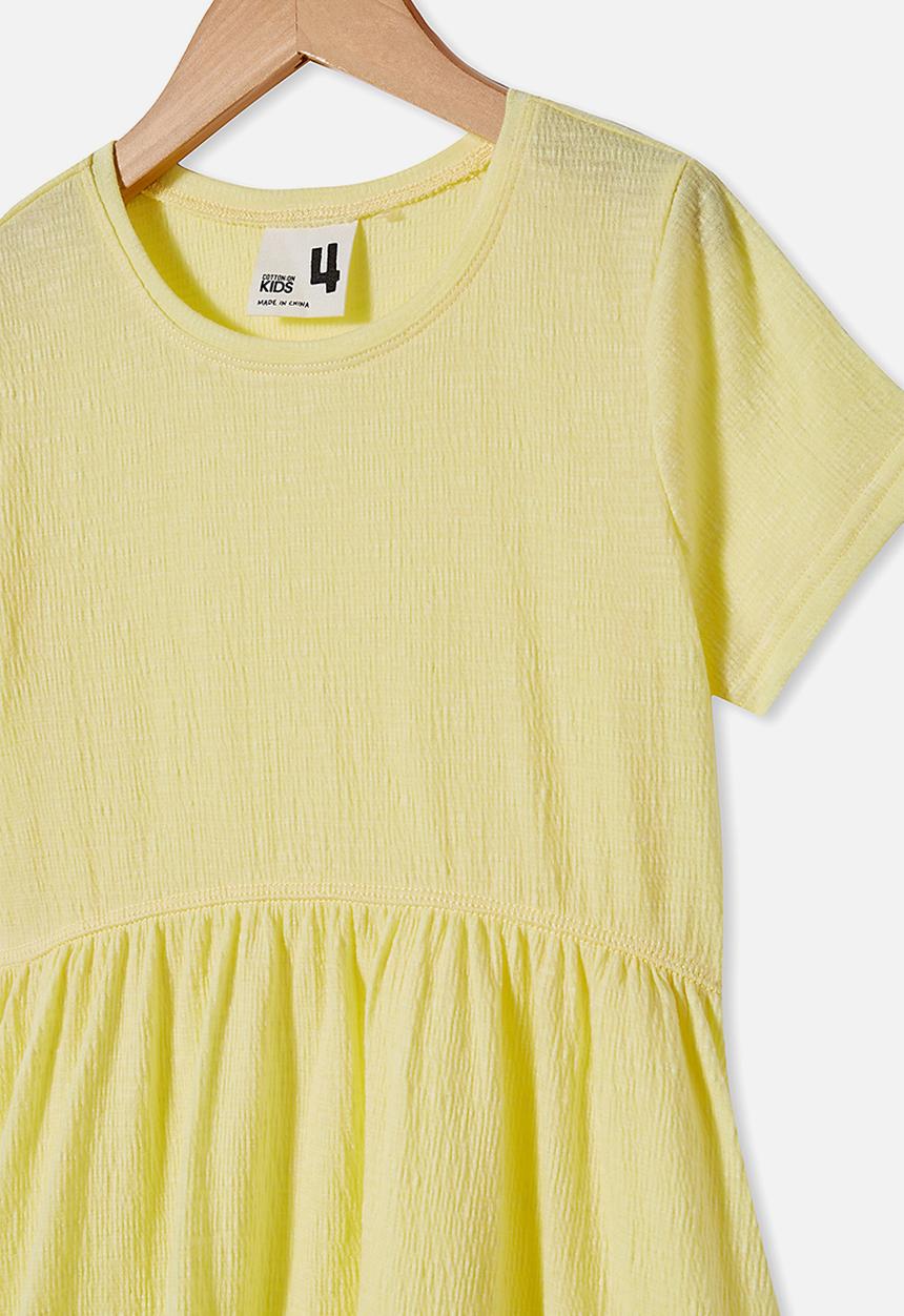 Cotton On - Freya short sleeve dress - yellow 