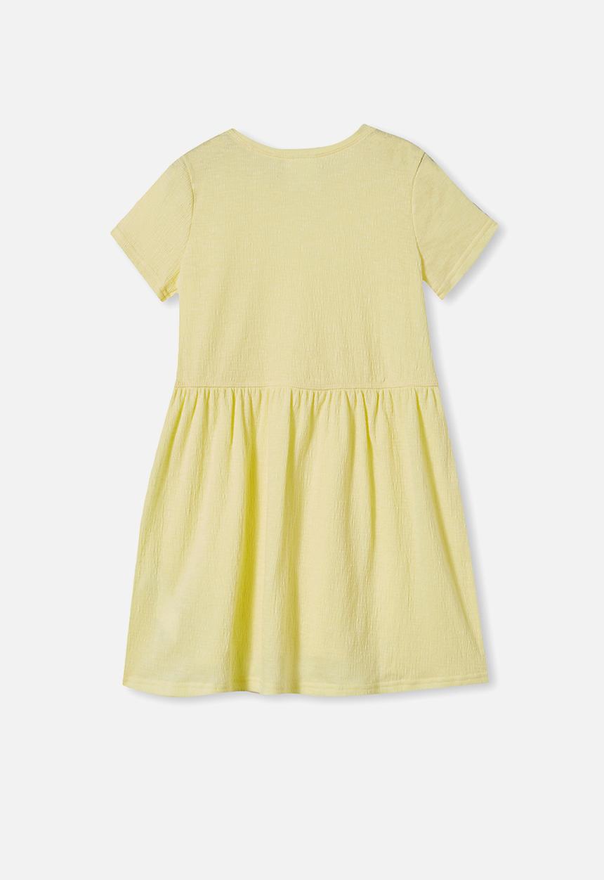 Cotton On - Freya short sleeve dress - yellow 