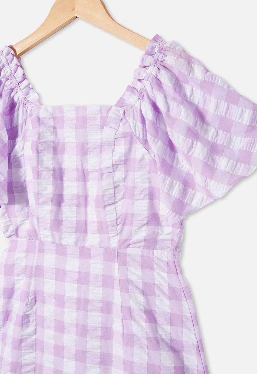 Free by Cotton On - Salma short sleeve dress - summer violet 