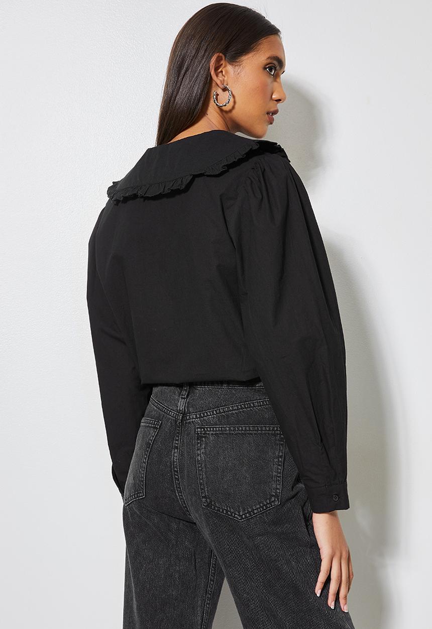 Superbalist - Peterpan collar blouse - black