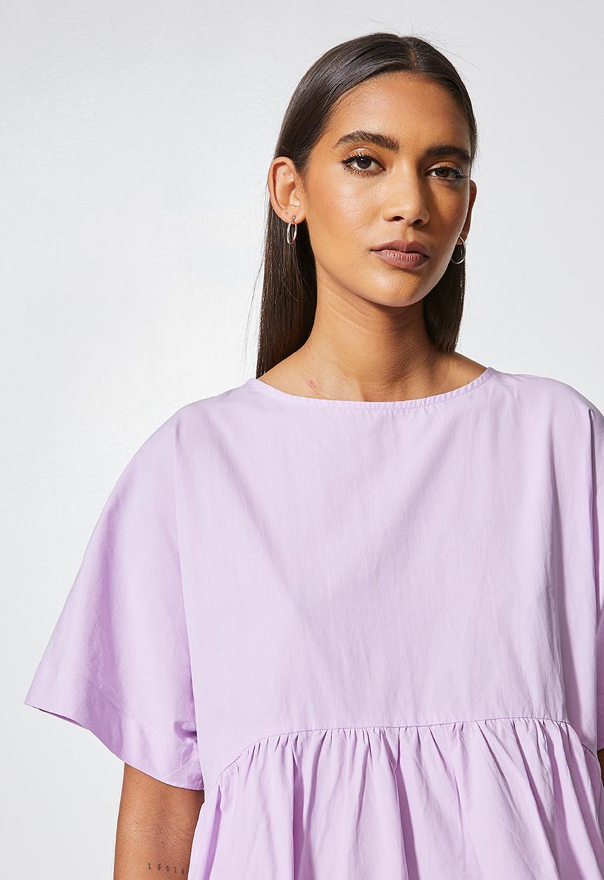 Superbalist - Volume pocket trapeze dress - lilac