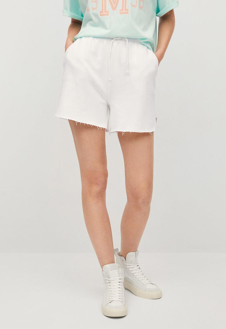 MANGO - Short pastel - white