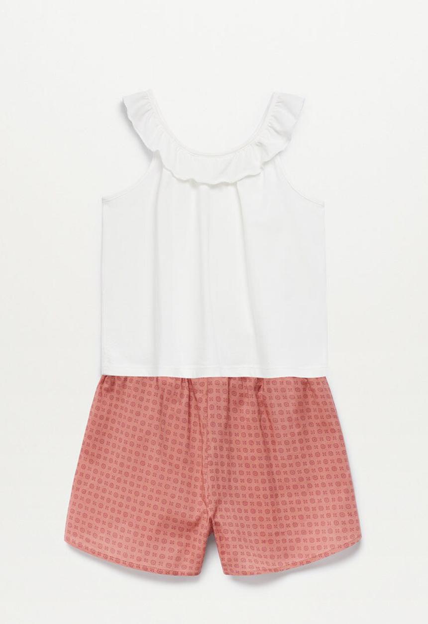MANGO - Pyjama boho - white & pink