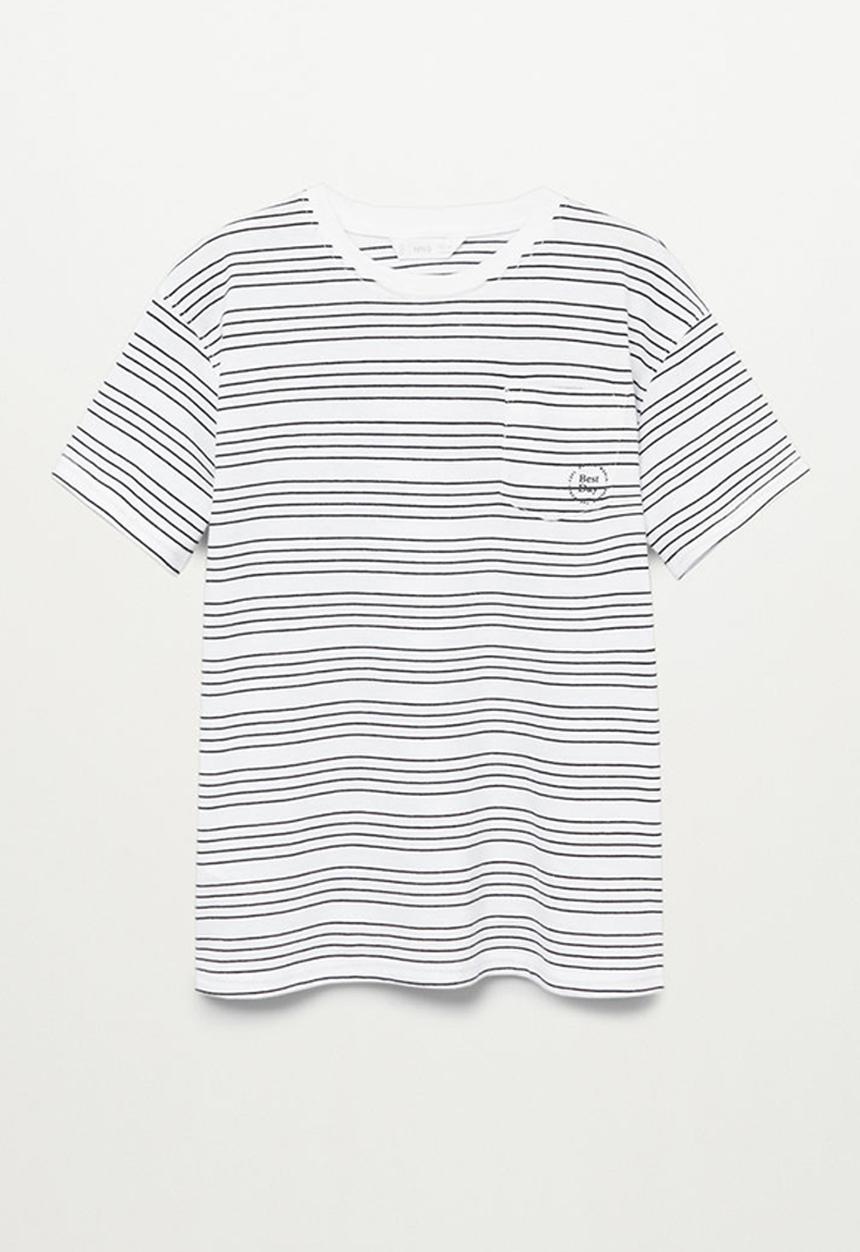 MANGO - T-shirt oli - off white 