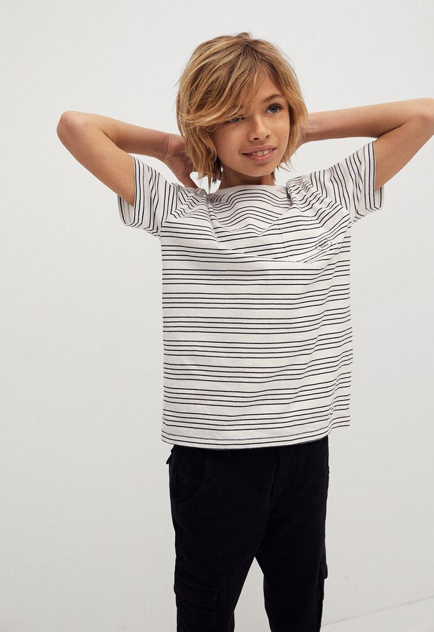 MANGO - T-shirt oli - off white 