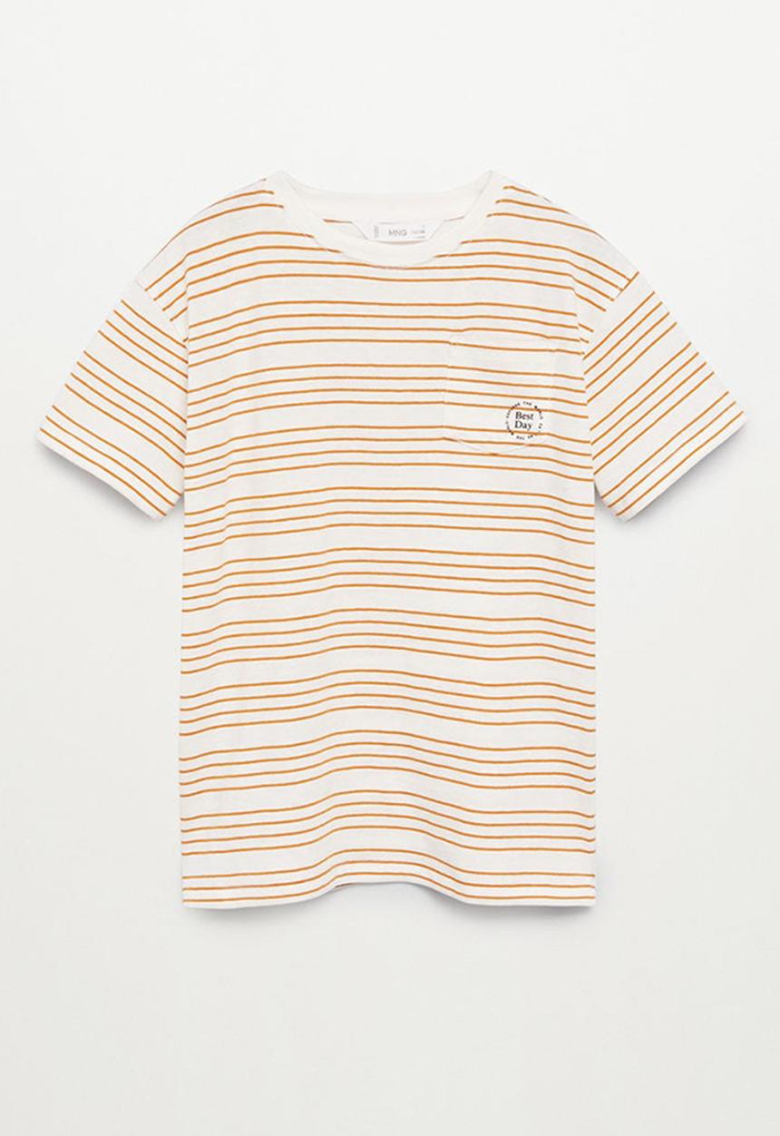 MANGO - T-shirt oli - medium yellow