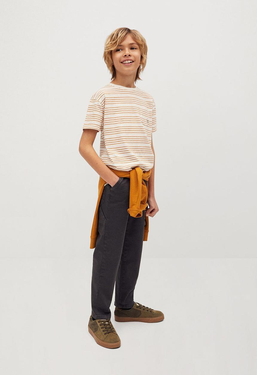 MANGO - T-shirt oli - medium yellow