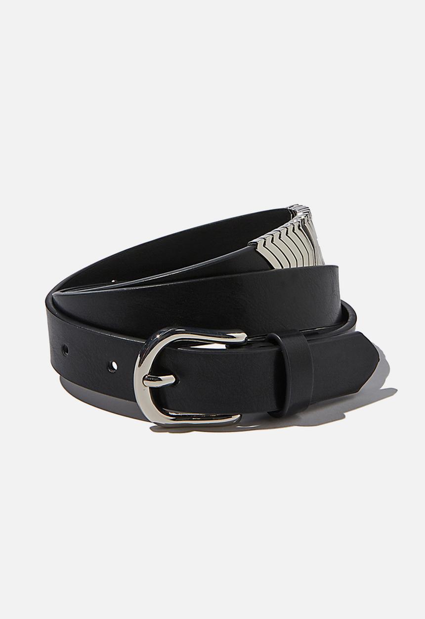 Rubi - Stevie metal buckle belt - black
