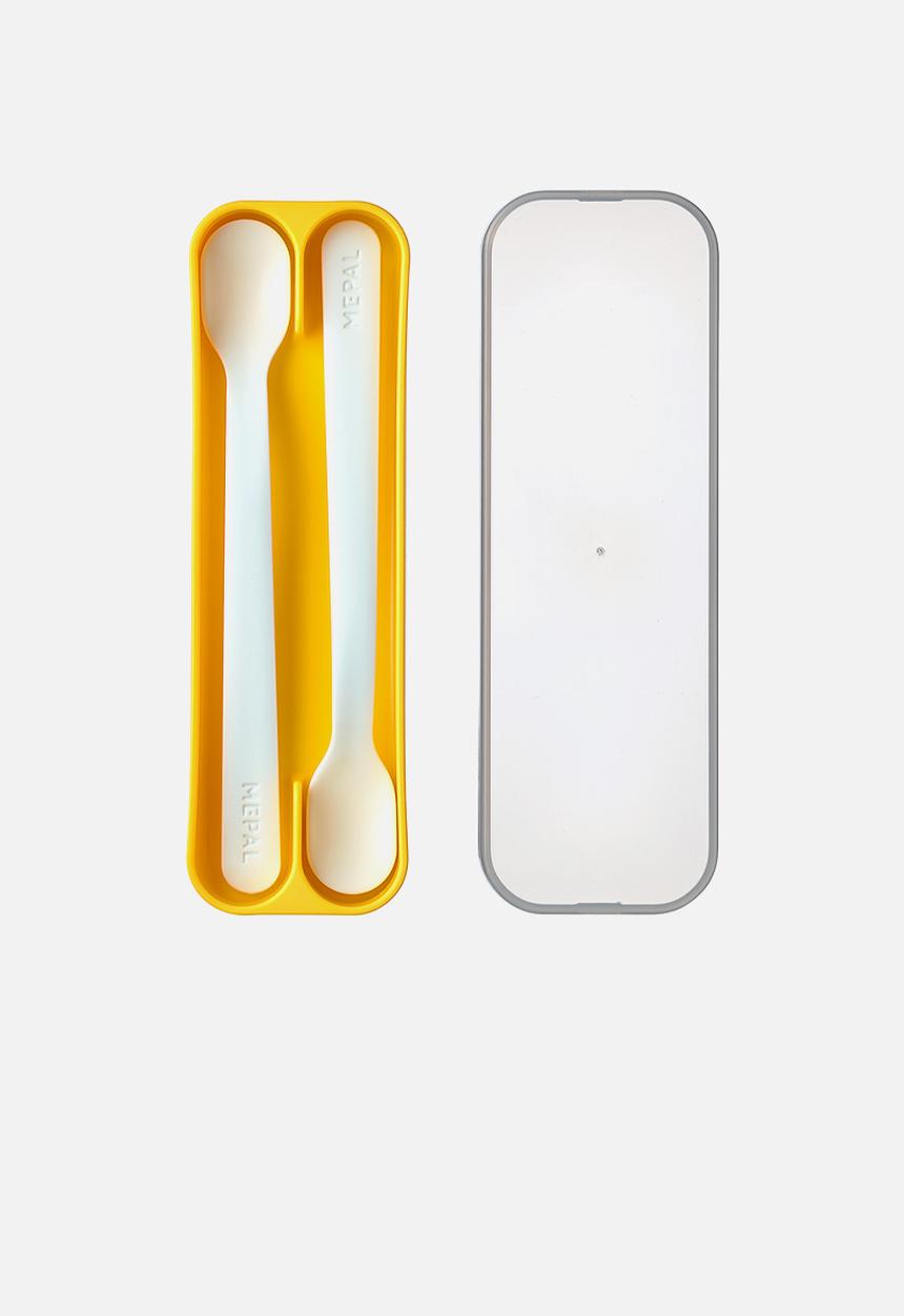 Mepal - Mio feeding  spoon set 2pcs - yellow 