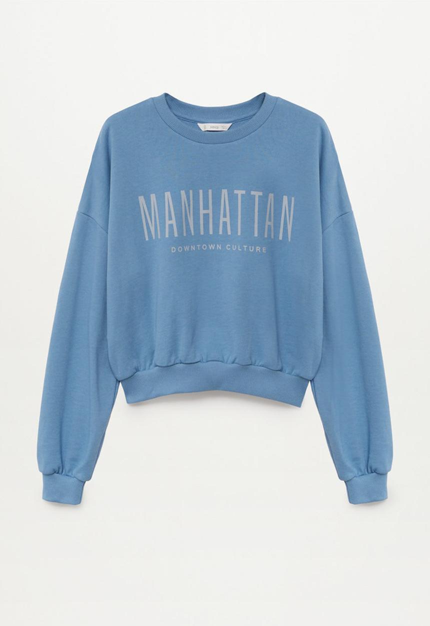 MANGO - Sudadera manhatan - blue