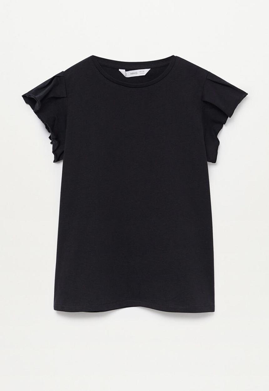 MANGO - Soft short sleeve tee - black
