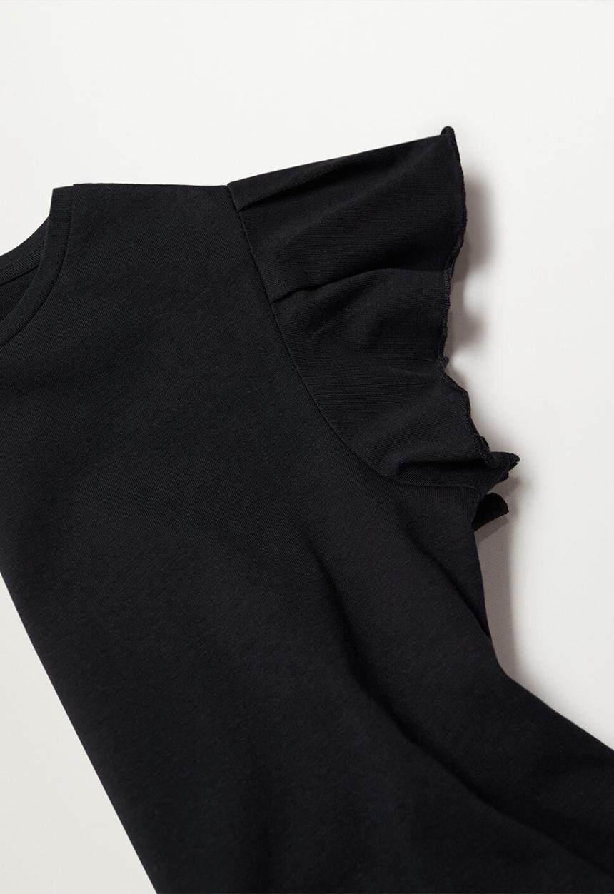 MANGO - Soft short sleeve tee - black