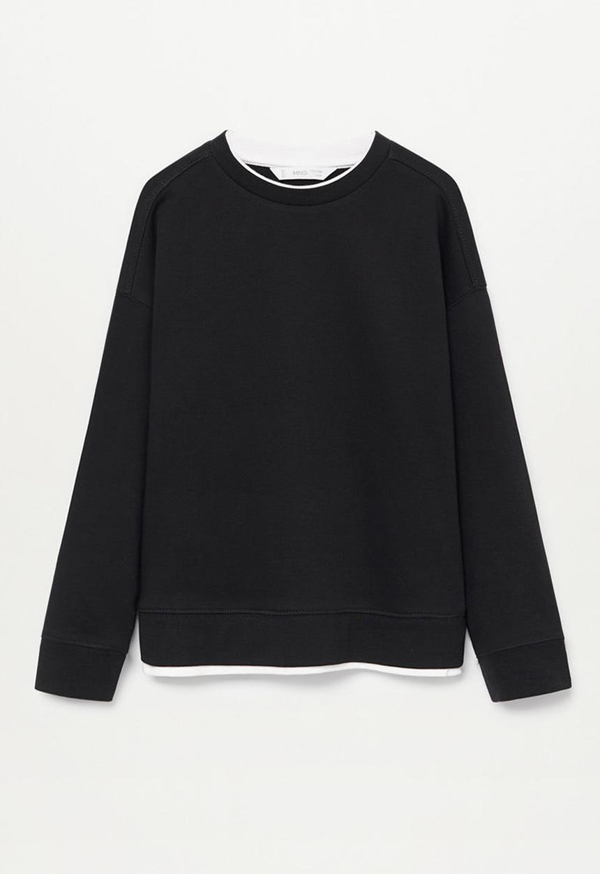 MANGO - Organic cotton sweatshirt - black