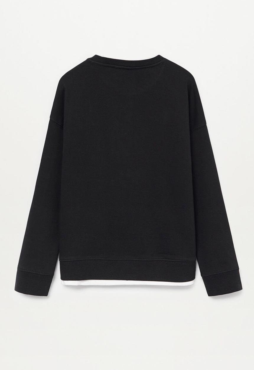 MANGO - Organic cotton sweatshirt - black